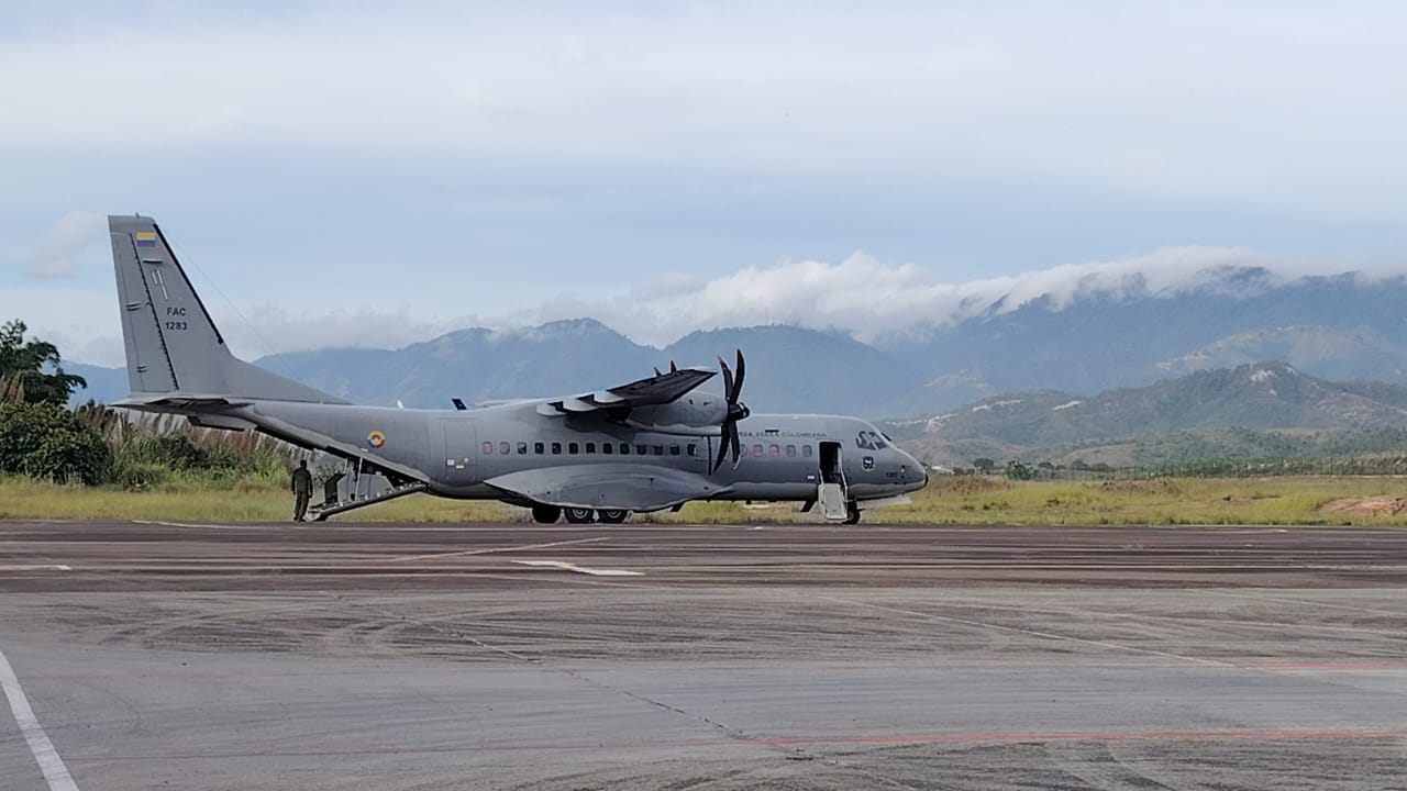 Avión medicalizado para el traslado de militares desde el Catatumbo / Foto: Cortesía