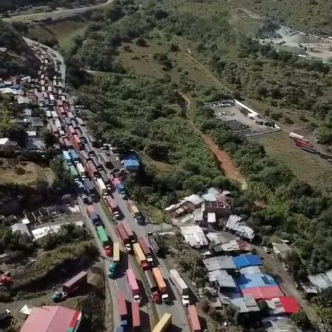 El bloqueo entre Buga-Buenaventura se inició el pasado martes 19 de mayo.