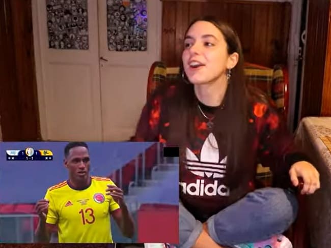 Youtuber uruguaya celebra que Yerry Mina haya botado el penalti
