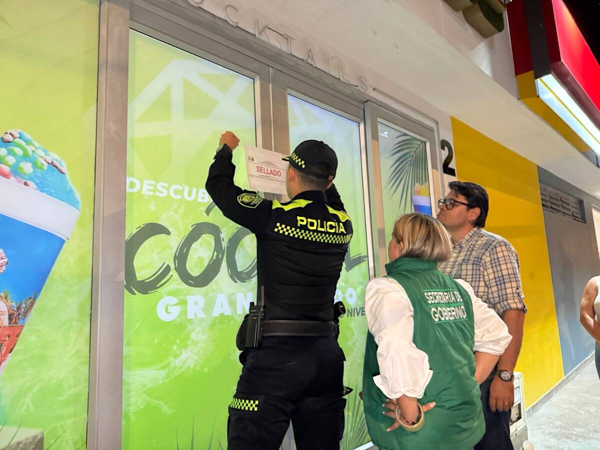 Cinco establecimientos nocturnos al norte de Armenia fueron sellados