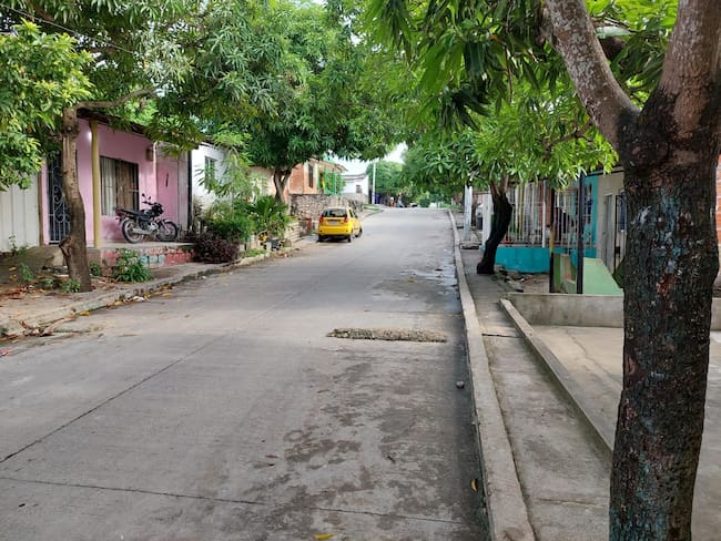 Calle del barrio La Sierrita afectado por casos de dengue