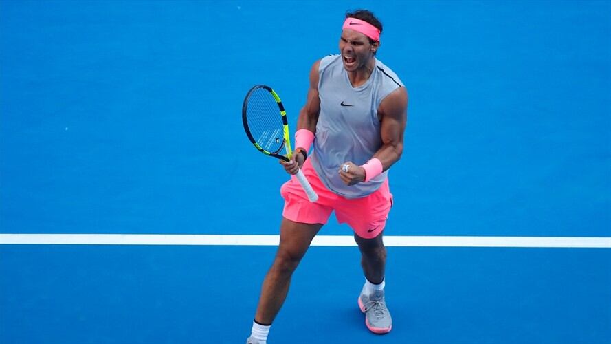 El español Rafael Nadal, número uno del mundo, avanzó sin dificultad hasta la tercera ronda del Abierto de tenis de Australia. Foto: Getty Images