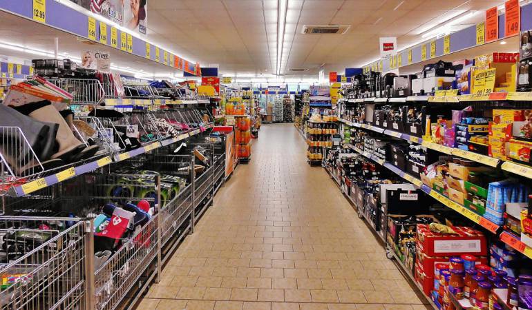 Imagen de archivo de un supermercado.