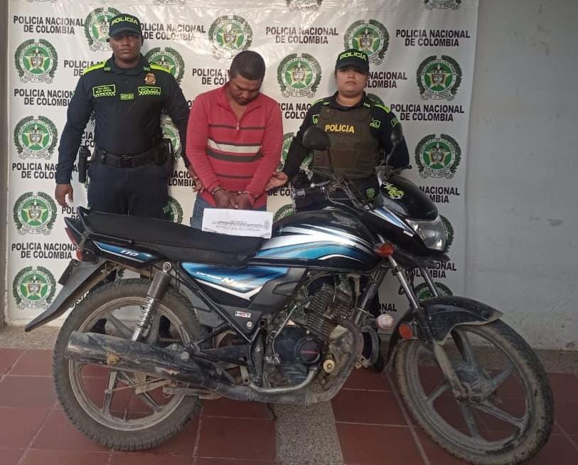 Capturan a sujeto en Magangué que se movilizaba en una motocicleta reportada como hurtada