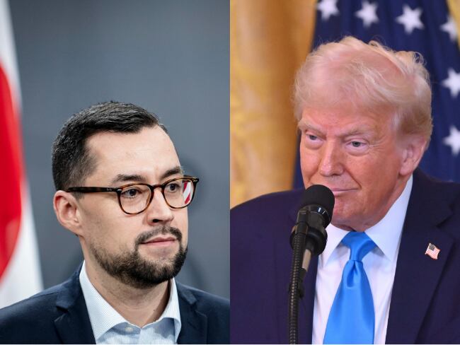 Primer ministro groenlandés, Múte B. Egede, y presidente de EE.UU., Donald Trump.