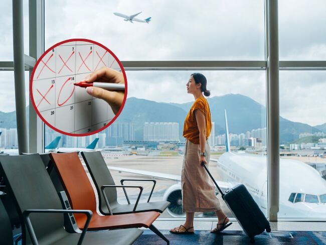 Imagen de referencia: persona en un aeropuerto // calendario // Getty Images