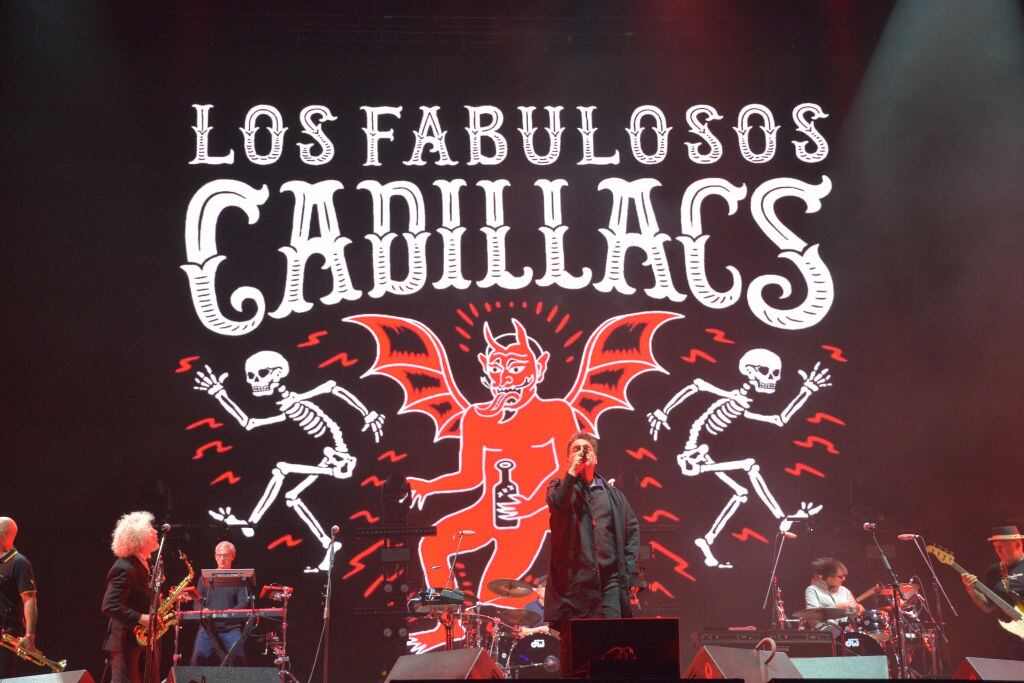 MEXICO CITY, MEXICO - MARCH 20: Vicentico of 'Los Fabulosos Cadillacs' performs on stage during the second day of Vive Latino 2022 at Foro Sol on March 20, 2022 in Mexico City, Mexico. (Photo by Medios y Media/Getty Images)
