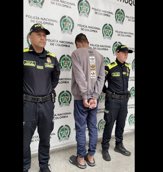 Alias Congolo capturado por hurto en La Ceja- foto alcaldía