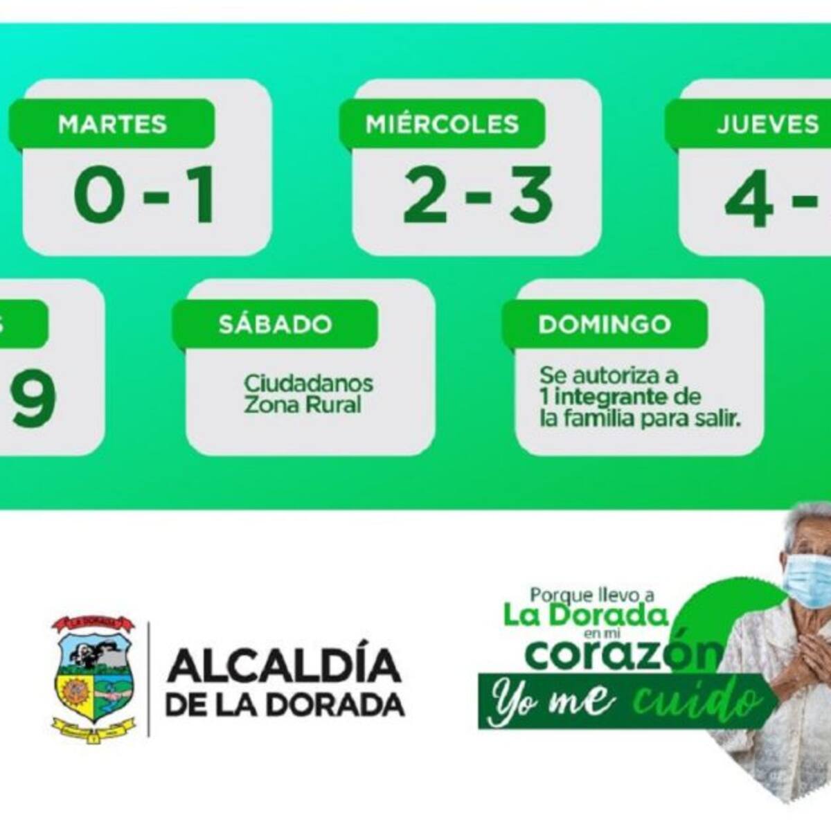 La Dorada extiende las medidas restrictivas de circulación