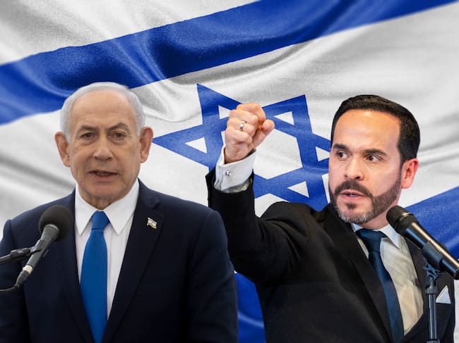 Imagen de referencia | Bandera de Israel - Benjamín Netanyahu - Abelardo de la Espriella: Getty Images.