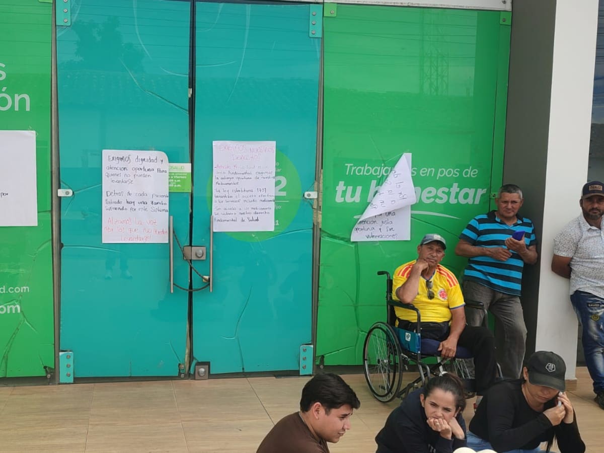 Protestan en Ábrego, Norte de Santander, por presuntas fallas en la atención de Coosalud