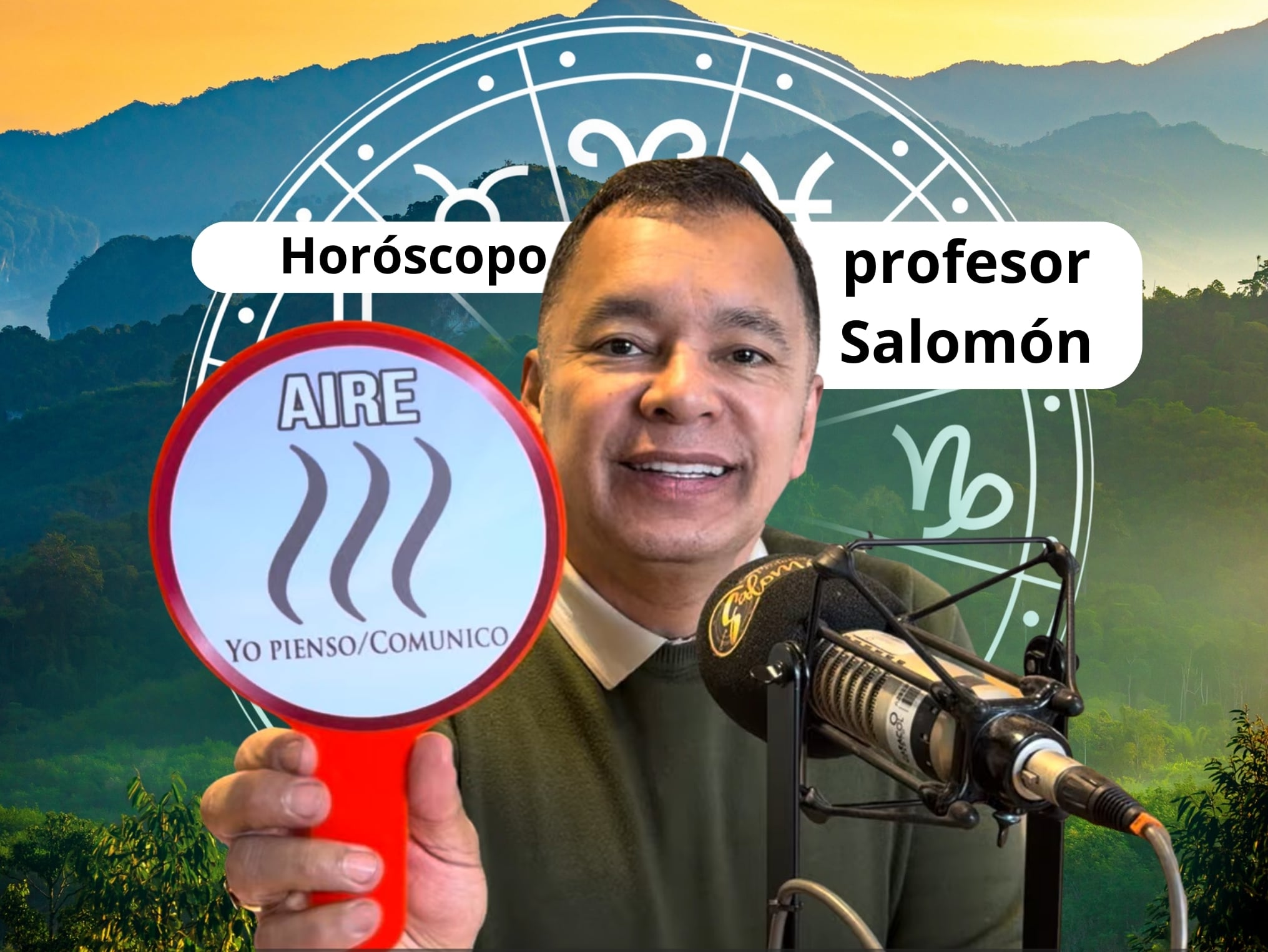 Él es el profesor Salomón, experto en la lectura del Horóscopo y el Tarot (Crédito: Profesor Salomón - Youtube) // De fondo: Imagen ilustrativa del horóscopo (crédito: Getty Images).