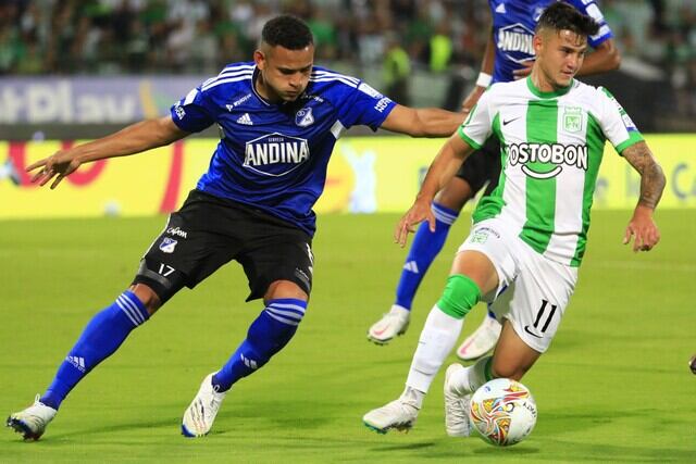 MEDELLÍN. 11 de marzo de 2023. Atlético Nacional empató 0-0 con Millonarios en el estadio Atanasio Girardot, en juego válido por la octava fecha de la liga BetPlay I-2023. (Colprensa-El Colombiano)
