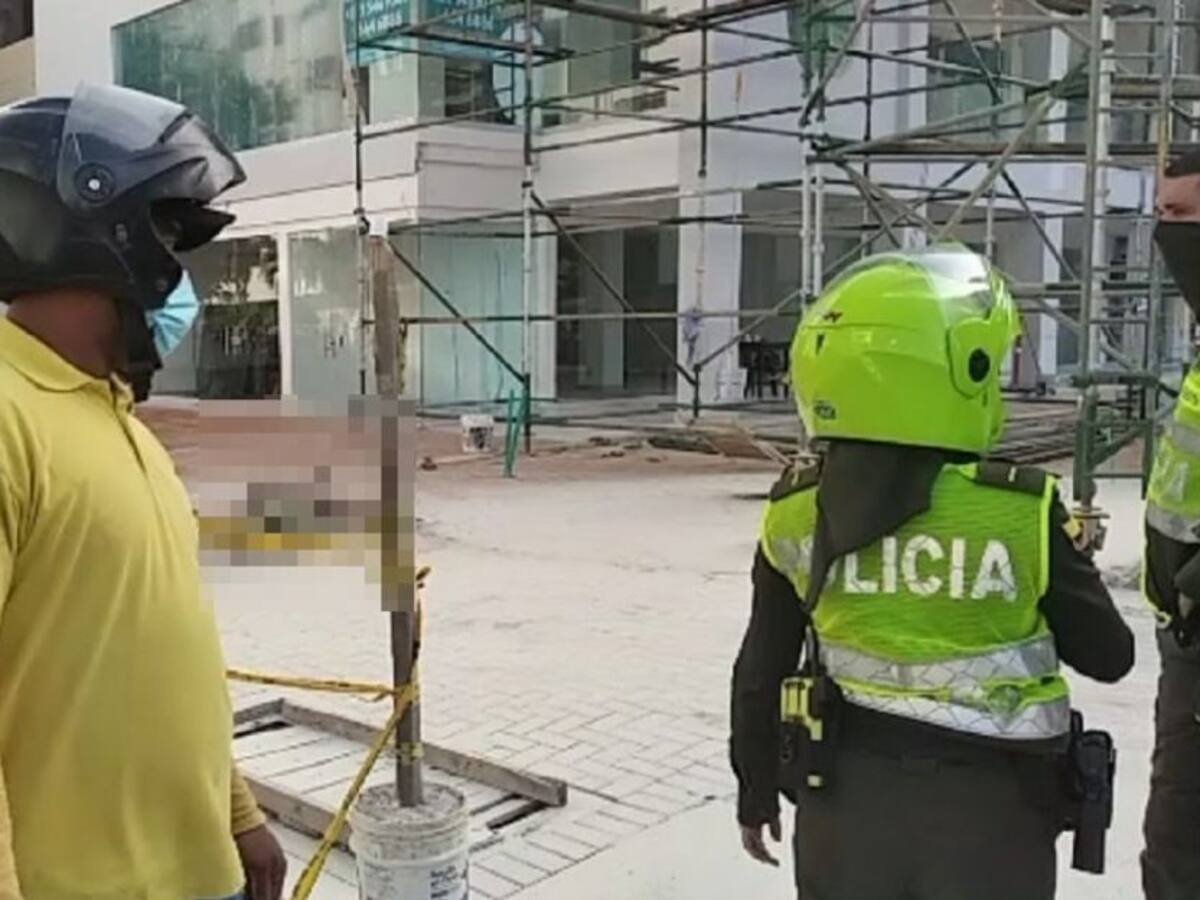 Fallece obrero al tocar cable energizado y caer de un andamio en Cartagena