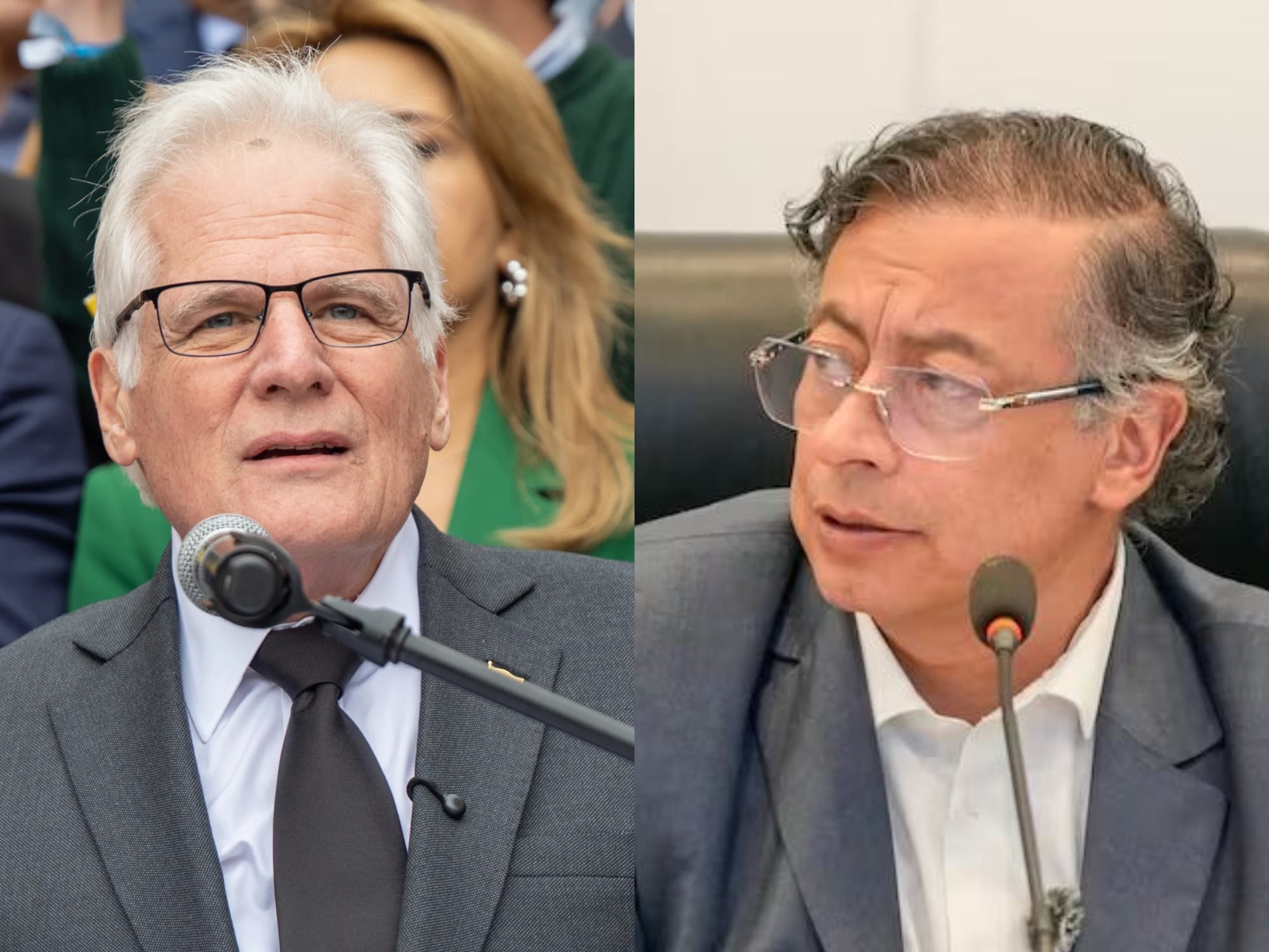 Miguel Uribe Londoño y Gustavo Petro. Foto: suministrada.