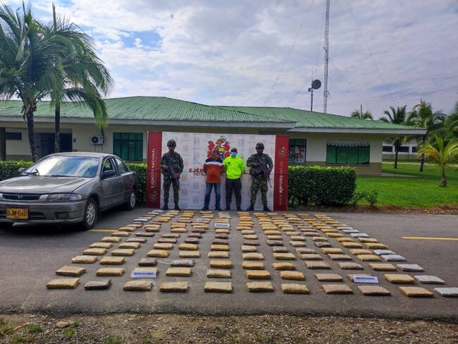 En Santana, Putumayo 90 kilos de marihuana incautados