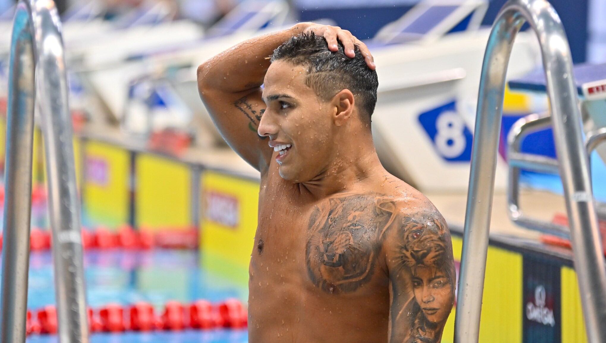 Carlos Daniel Serrano rompió su segundo récord mundial en la Serie Mundial de Paranatación en Berlín. Foto: Twitter