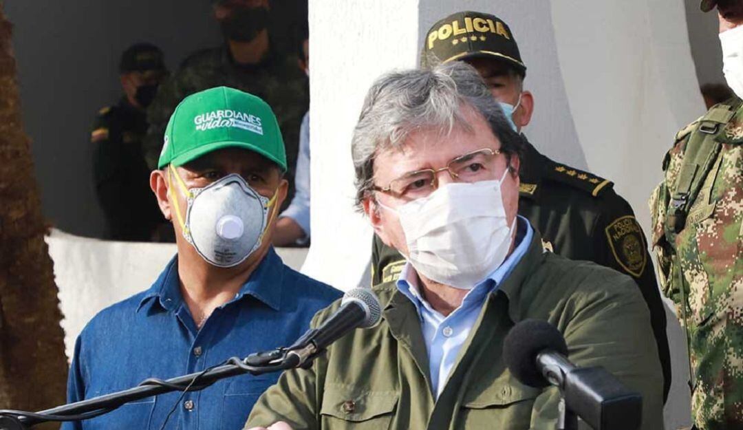 Una de las visitas del Ministro de Defensa a Cali