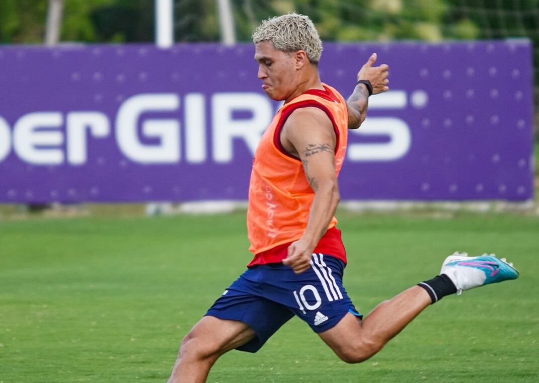 Juan Fernando Quintero en entrenamiento con el Junior / Foto: Junior FC