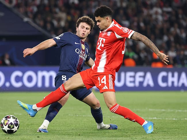 Luis Díaz en la semifinal ida de la Champions League / Getty Images