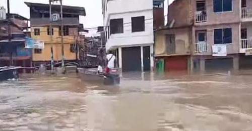 Desbordamiento en Barbacoas. | Foto: Cortesía
