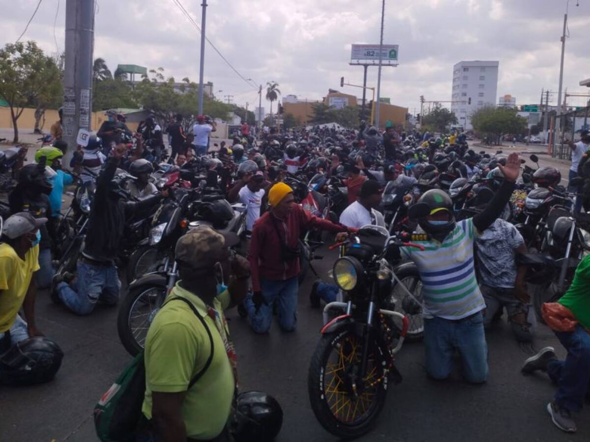 Medidas en la Pedro de Heredia siguen: distrito tras marcha de mototaxistas