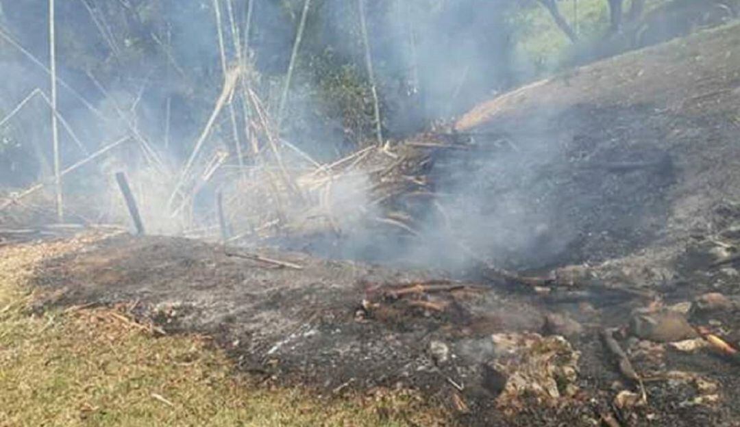 Imagen de archivo. Incendio en Victoria, Caldas.