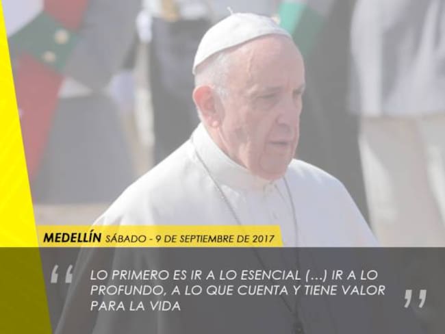 Las emotivas frases del papa Francisco en Medellín