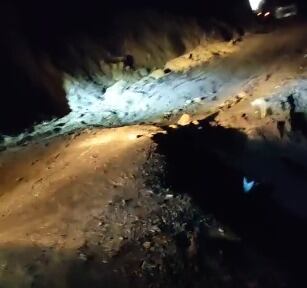 Pérdida de la banca deja incomunicado a San Vicente de Chucurí con Bucaramanga. Foto: Suministrada.