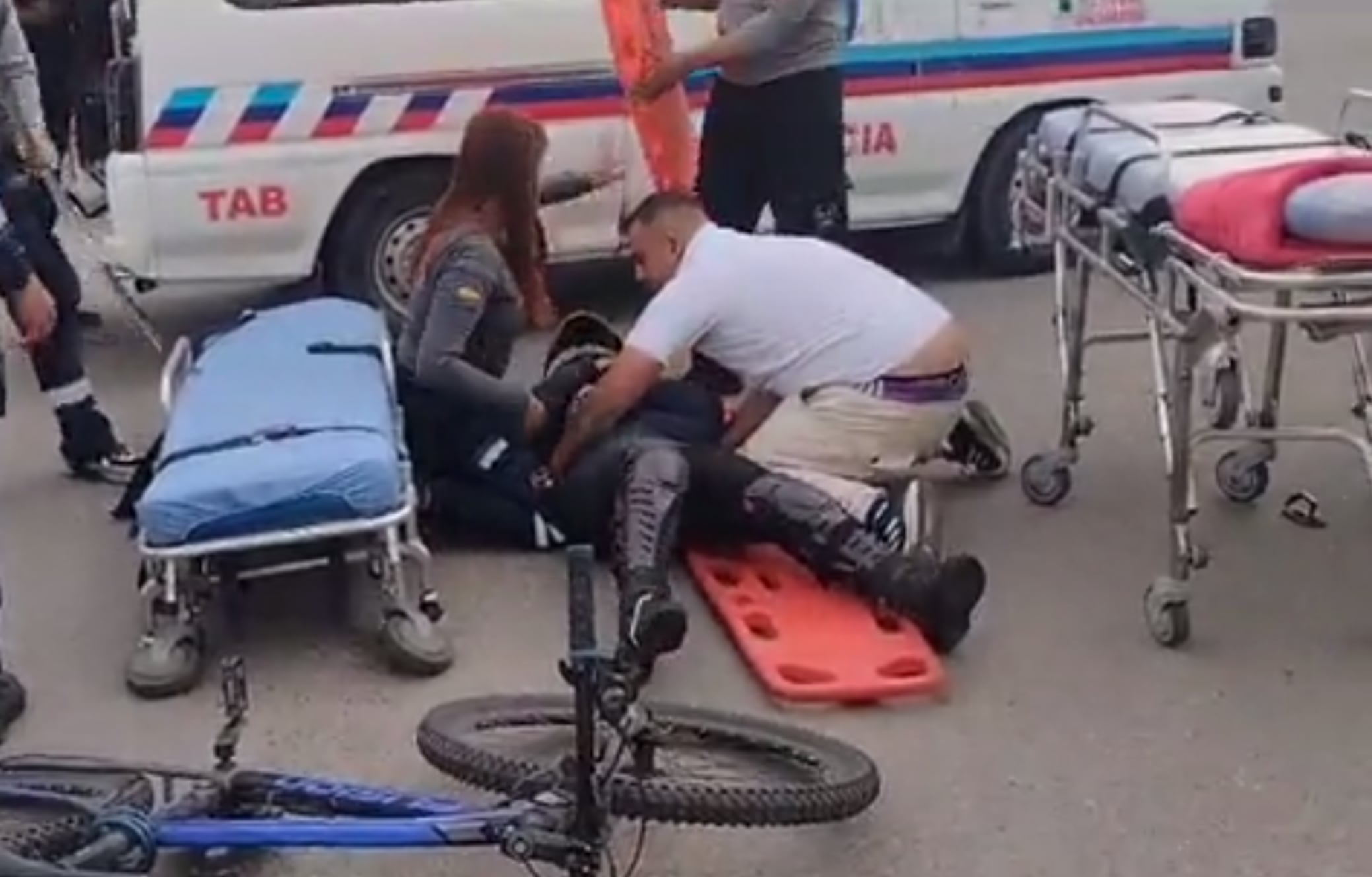 Paciente de riña entre paramédicos de Bogotá / Cortesía