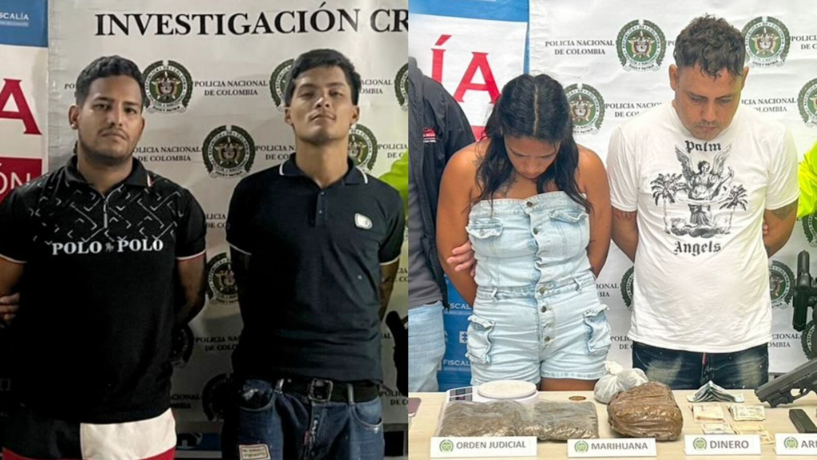 Capturados por homicidio. / Foto: Cortesía Fiscalía.