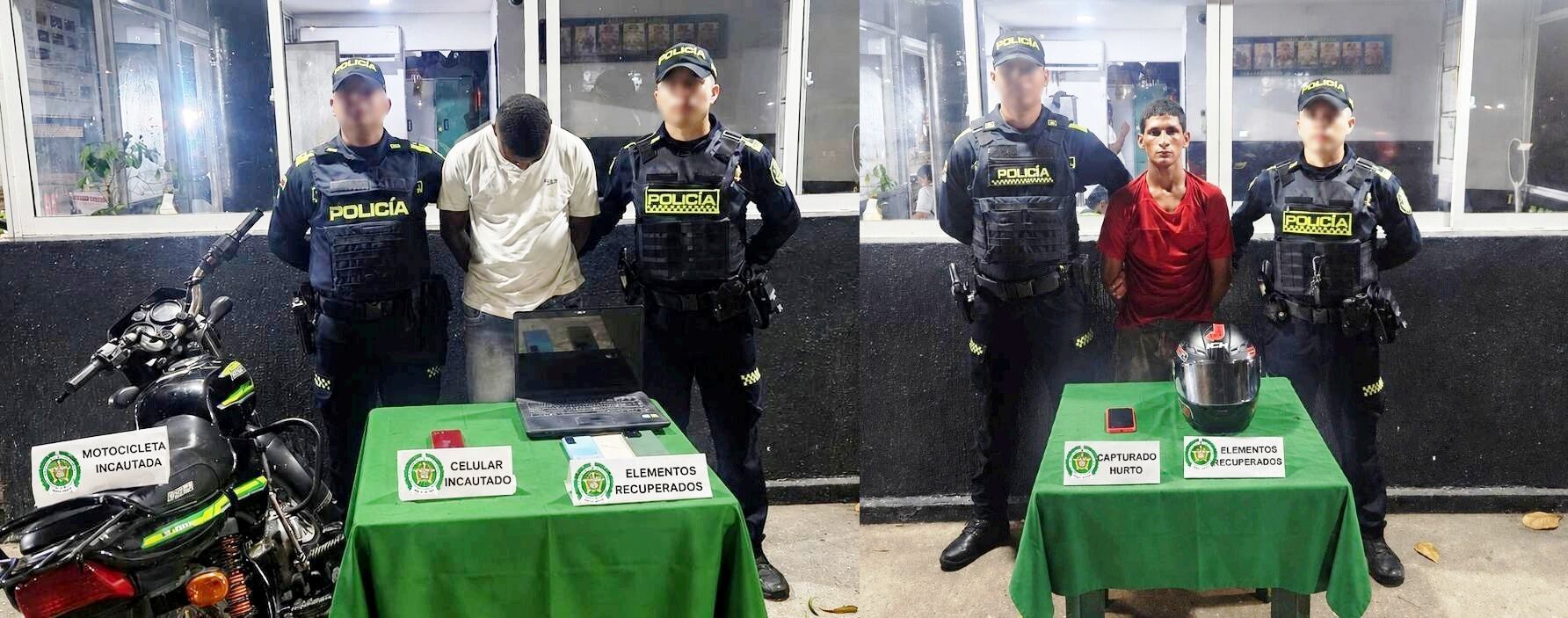 Por el hurto de celulares, capturados dos sujetos y un adolescente en el sur de Cartagena