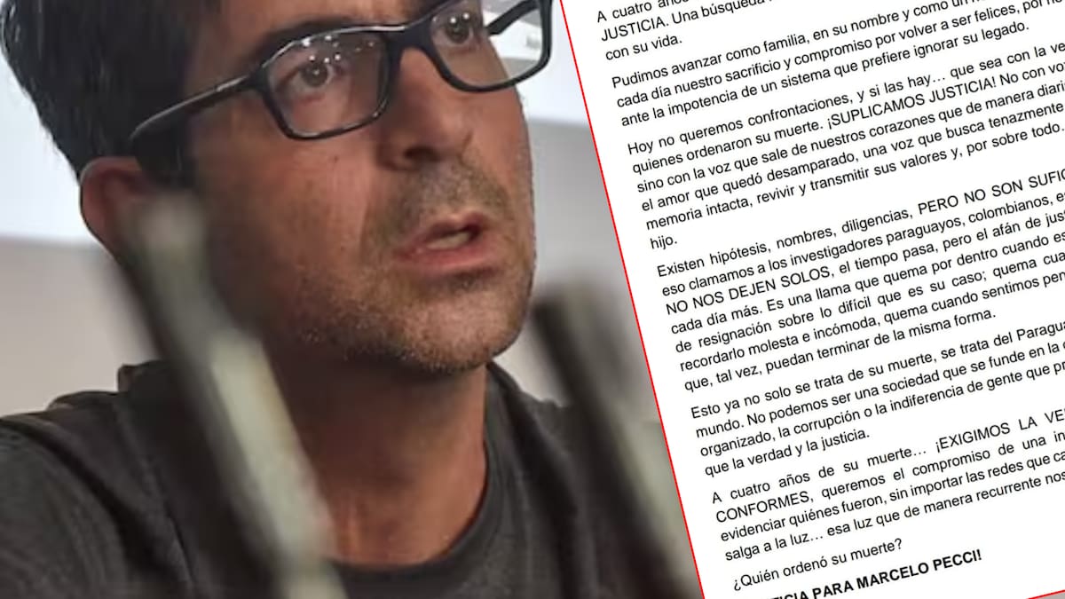 Caso Marcelo Pecci: tras cuatro años del asesinato, familia exige respuestas