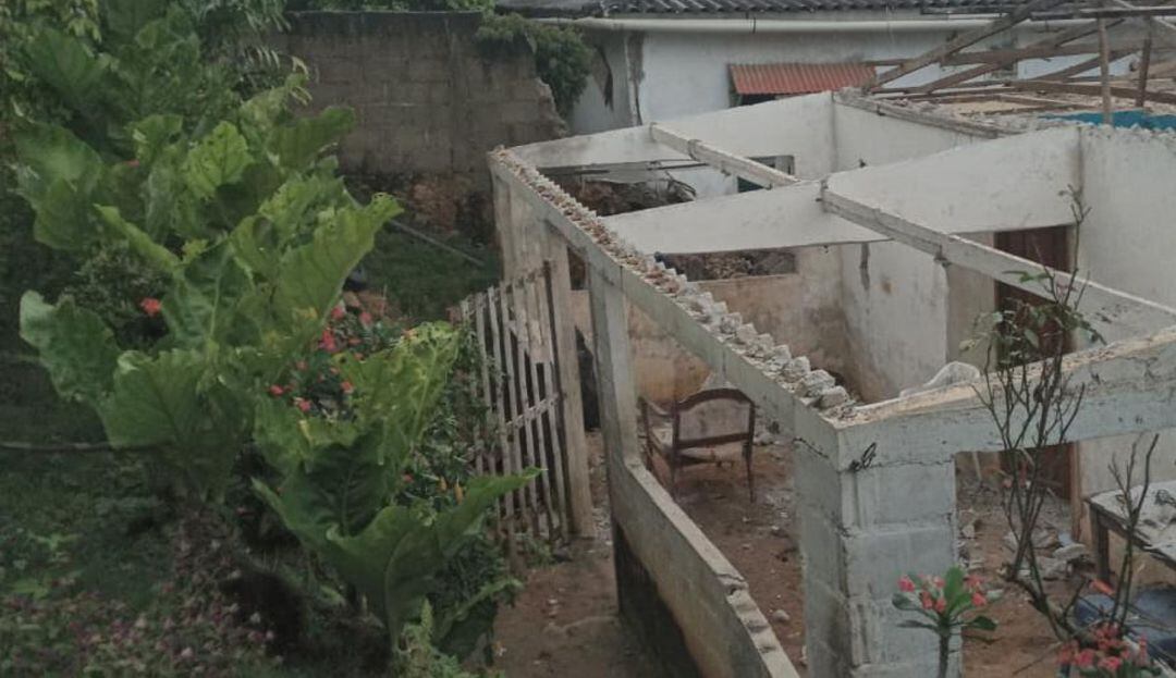 Viviendas afectadas en el municipio de Piojó