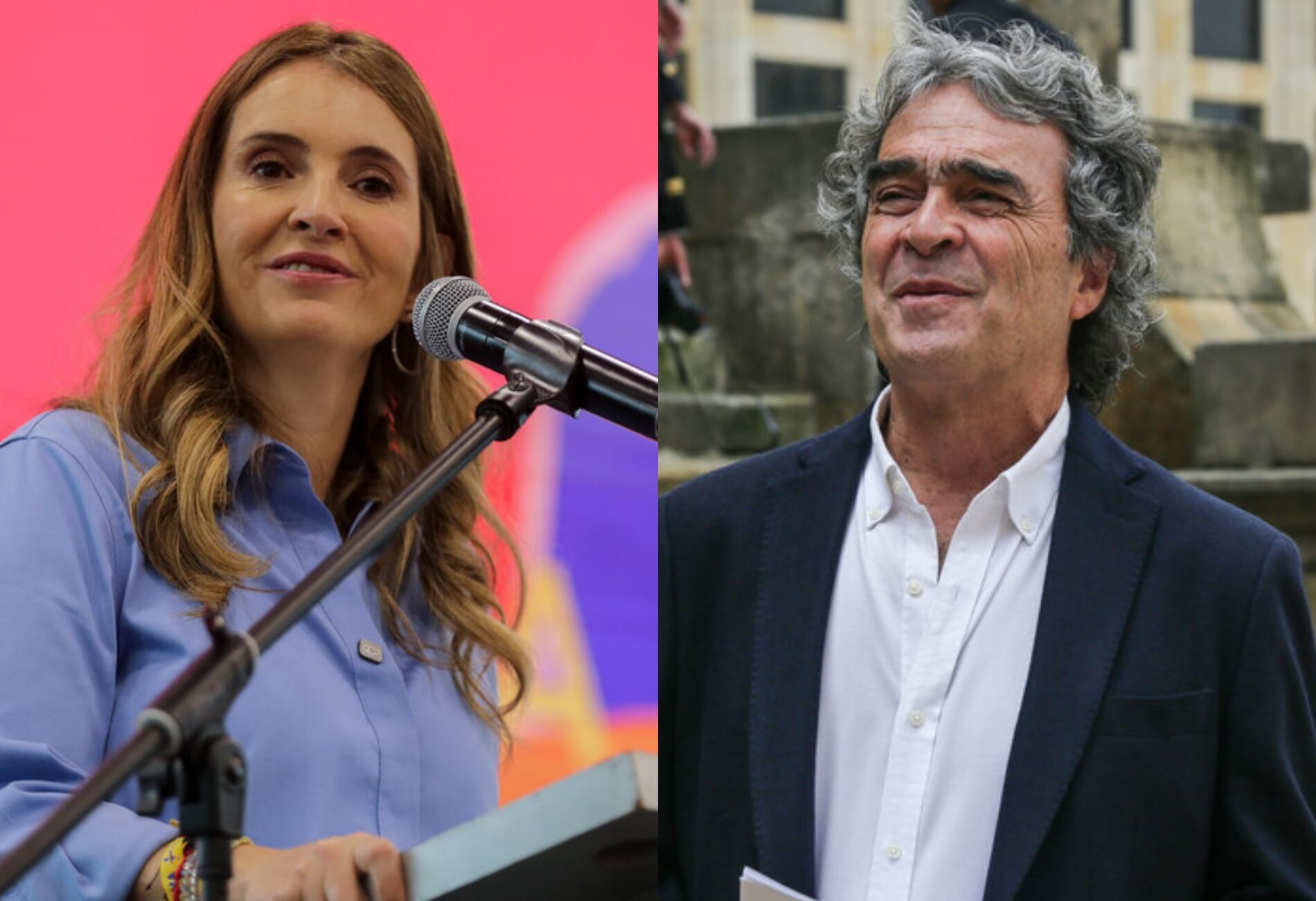 Paloma Valencia y Sergio Fajardo. Fotos: (Colprensa - Catalina Olaya)