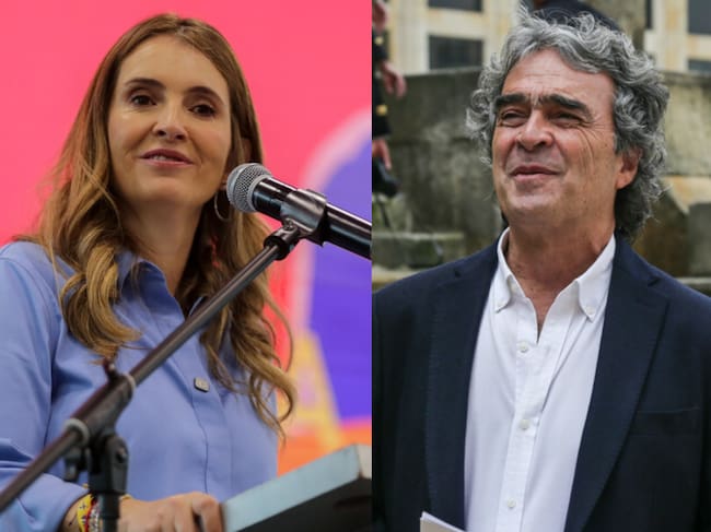 Paloma Valencia y Sergio Fajardo. Fotos: (Colprensa - Catalina Olaya)