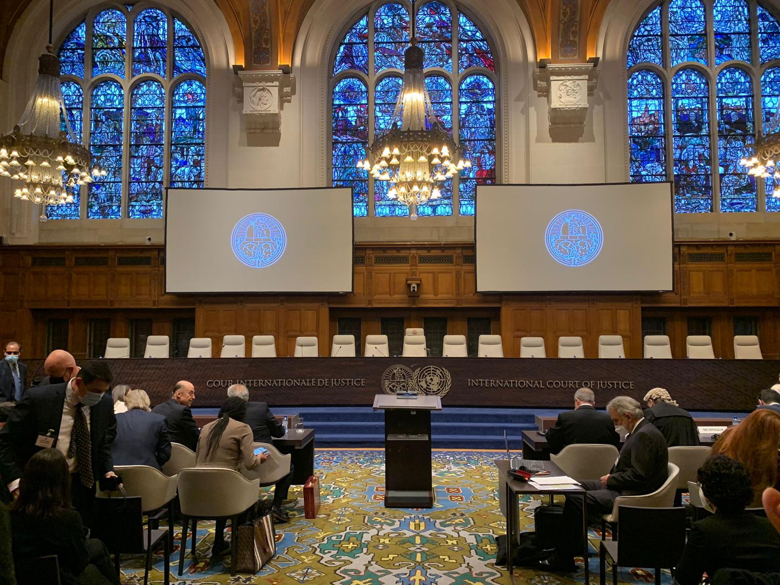 Sala de audiencias de la Corte Internacional de Justicia. 
(Foto: Amanda Sánchez / Caracol Radio)