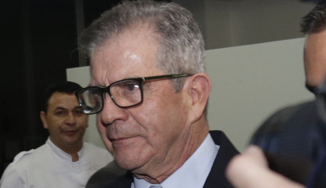 El general (r) Mario Montoya, excomandante de las Fuerzas Militares, en su sometimiento a la JEP.