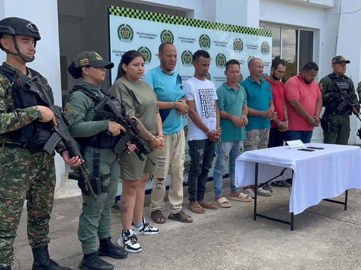 Capturados ocho presuntos integrantes de las AGC en Bolívar encargados de la extorsión