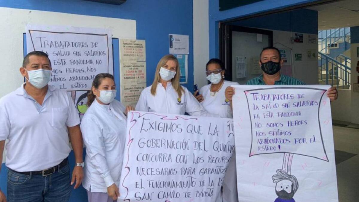 Trabajadores hospital San Camilo, Buenavista, Quindío
