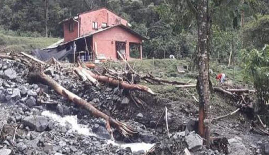Derrumbe en el Corregimiento la Magdalena