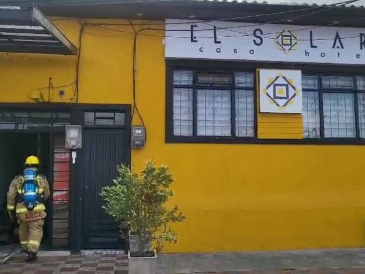 Incendio en un hotel del barrio Milán de Manizales, dejó 3 personas afectadas
