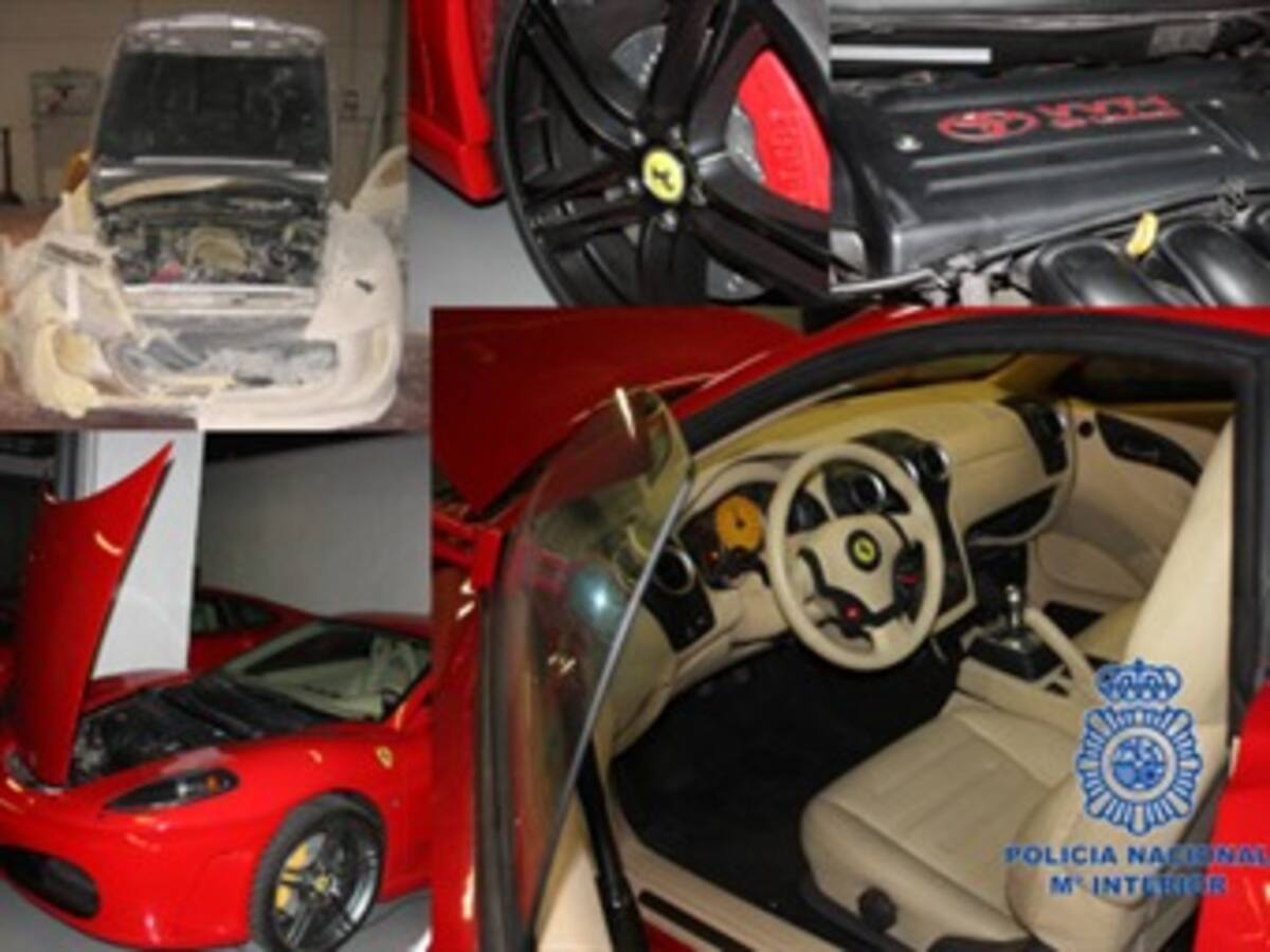 Desmantelan red que falsificaba automóviles Ferrari y Aston Martin