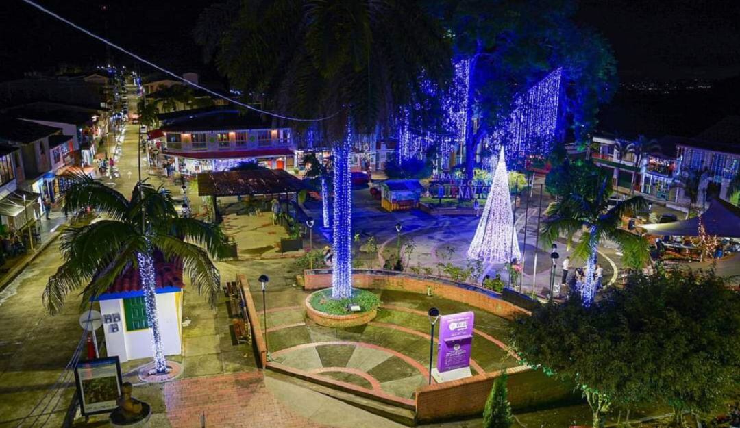 Parque principal del municipio de Buenavista, Quindío