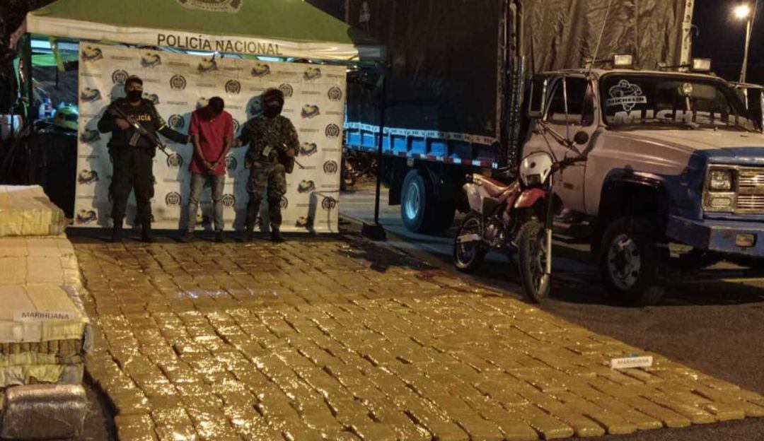 El operativo se produjo en la vía Popayán-Cali sector club los Andes del municipio de Villa Rica (Cauca).