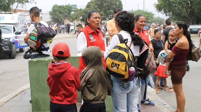 Se trata de acercar la vacunación a menores de uno a cinco años, extranjeros procedentes de Venezuela. Foto: Instituto Departamental de Salud