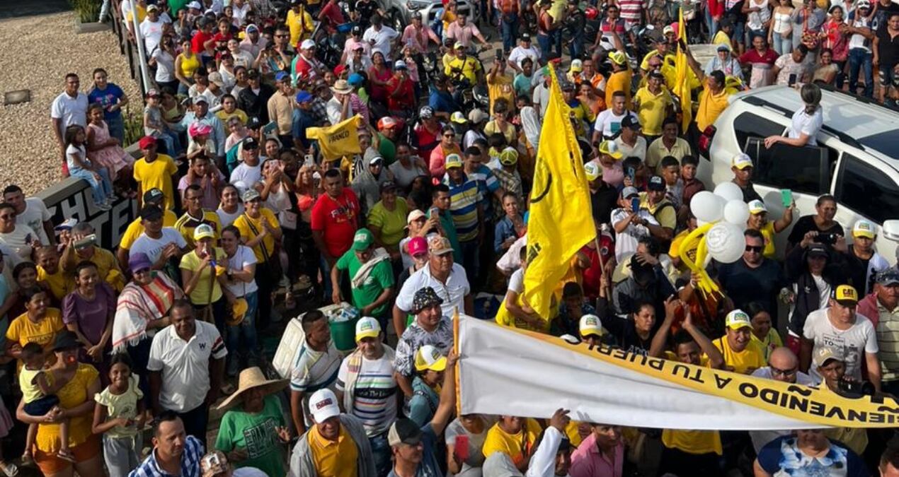 Masivo recibimiento de el 'Ñoño' Elías en Córdoba. Foto: Cortesía para W Radio.