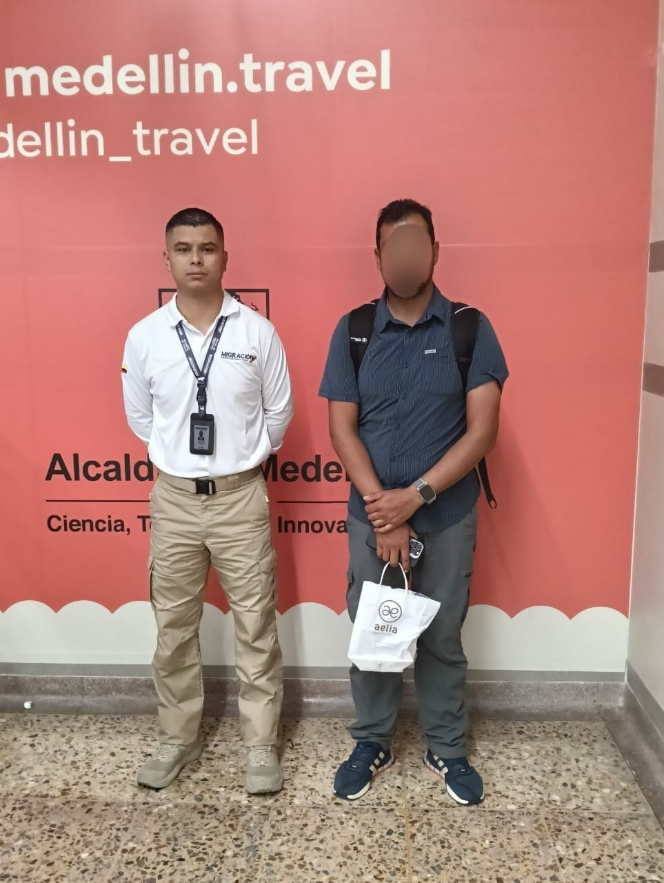 Peruano inadmitido por alerta de explotación sexual. Foto: Migración Colombia.