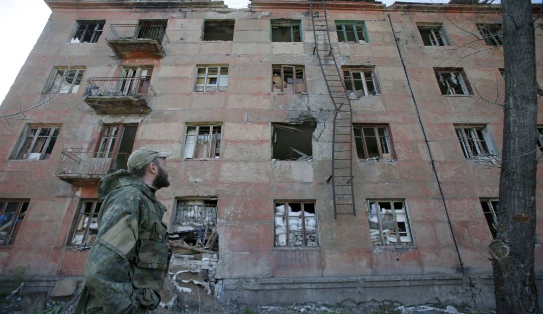 Zonas civiles en Ucrania afectadas por bombardeos rusos.                   Foto: Getty 