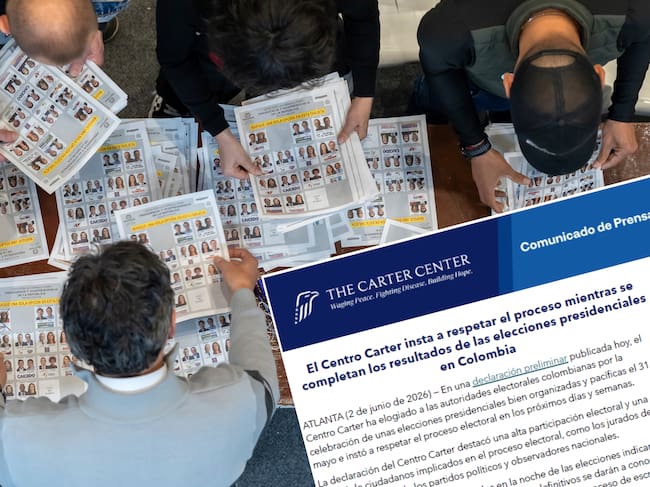 El equipo de la ONG, fundada por el expresidente estadounidense Jimmy Carter, resaltó el trabajo de la Registraduría e insistió en fortalecer la confianza en la democracia.
(Foto: Caracol Radio / Getty / Cortesía)